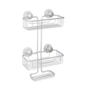 InterDesign 3 Metro Turn N Lock Suction Caddy Silver InterDesign 3 Metro Turn N Lock Suction Caddy Silver